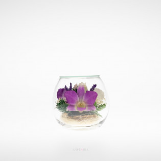 Echte Blumen in Glasvase-BmiO