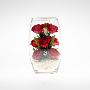 Echte Blumen in Glasvase-RMR
