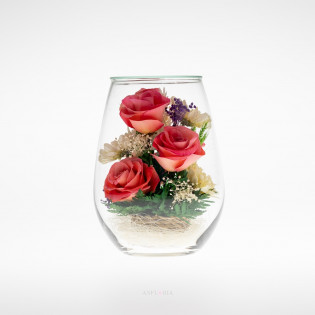Echte Blumen in Glasvase-RSM