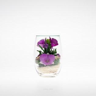 Echte Blumen in Glasvase-RmiO 
