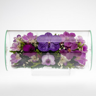 Echte Blumen in Glasvase-TJO