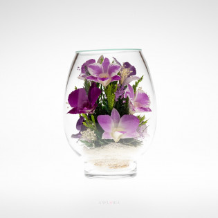 Echte Blumen in Glasvase-VMO