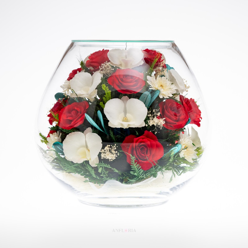 Echte Blumen in Glasvase-BBM 2