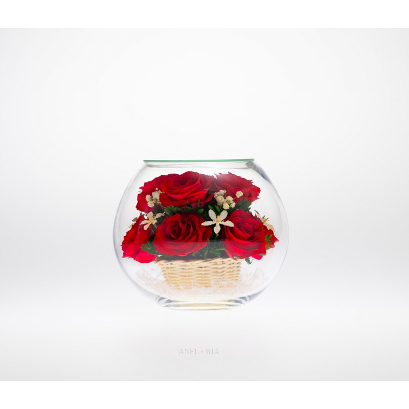 Echte Blumen in Glasvase-BMR