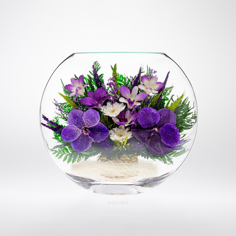 Echte Blumen in Glasvase-ELO