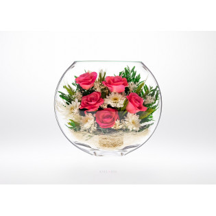 Echte Blumen in Glasvase-EMM 1